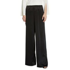 Lafayette 148 Black Silk Wide Leg High Rise Pants SIZE 6